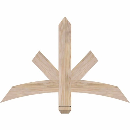 Ekena Millwork Alberta Smooth Timber Gable Bracket, Douglas Fir, 36"W x 24"H x 1 1/2"D x 3 1/2"F, 16/12 Pitch GBW036X24X0204ALB00SDF